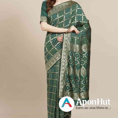 Printed Silk Blend Saree with Blouse