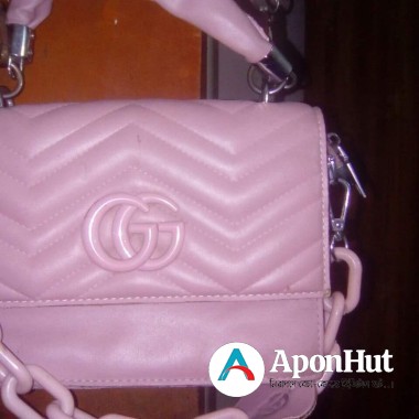 pink original Leather handbag