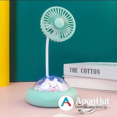 Rechargeable Mini Spacecraft Fan With Dream Light