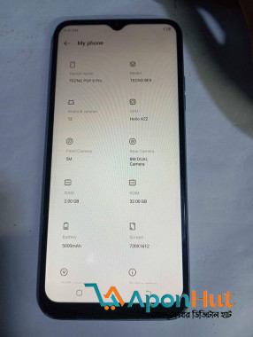 Tecno Pop 2F 2019 Used Phone Sale Best Price in BD