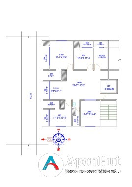 Used 1500 sft flat at Mirpur-10, Dhaka.