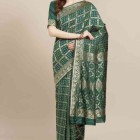 Printed Silk Blend Saree with Blouse