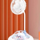 Rechargeable Mini Spacecraft Fan With Dream Light