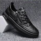 Imported China Lether Black Sneakers