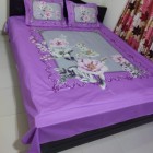 Double Size 100% Cotton Bed sheet set With two pillo Cover