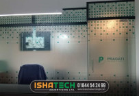 Frosted Printing Glass Sticker Pragati Homoeo Hall