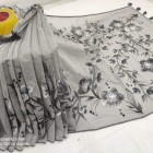 Colourful Half Silk Hand Print Saree