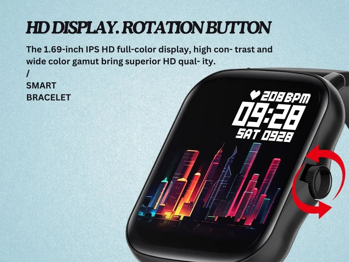 Colmi p28 Plus Smart Watch HD DISPLAY. ROTATION BUTTON