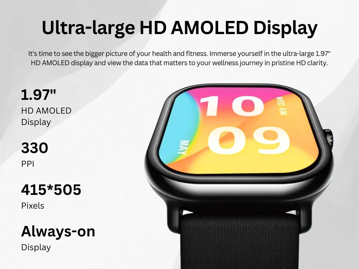 Zeblaze GTS 3 Pro Smart Watch Ultra-large HD AMOLED Display