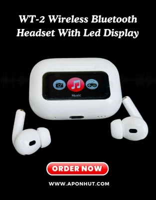 WT-2 Wireless Bluetooth Headset With Led Display